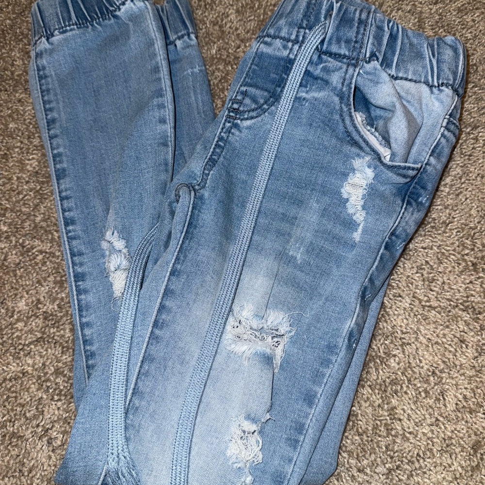 Stylish Blue Distressed Kid’s Jeans